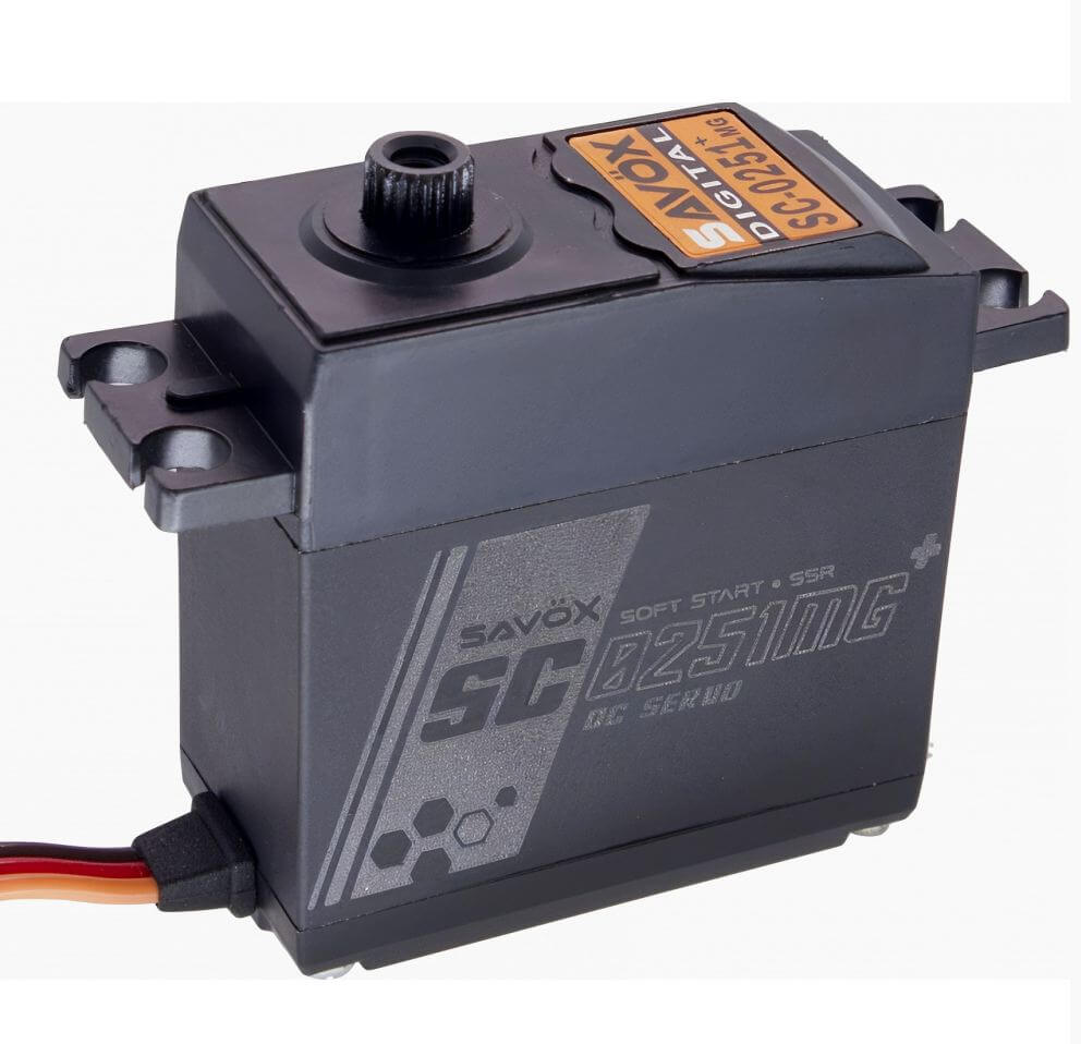 SAVÖX Servo SC-0251MG+ Digitalservo. Maße: 40,7x19,6x42,4