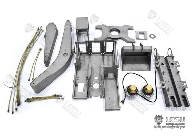 1:14 Kettenbagger 74t Bausatz aus Edelstahl mit Hydraulik 1:14 Kettenbagger 74t Bausatz aus Edelstahl mit Hydraulik