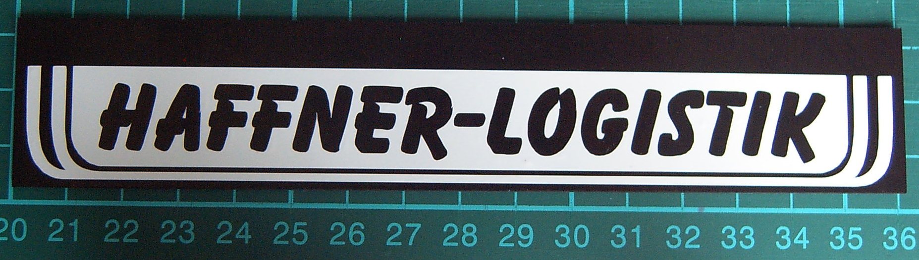 1 Strainer Nr.11 about 160x30x1mm with geplottetem text