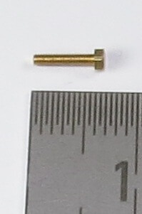 6-Kant-Modellschraube M1,2 x 6 Messing   SW 2,0mm Kopfhöhe  