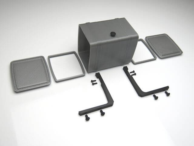 1:14 Tank 80mm silber mit Tankhalter