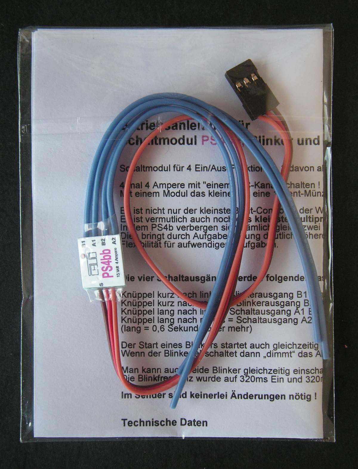 Memoryschalter PS4bb m.4x 4A-Ausgang 4x Ein/Aus-Funktion