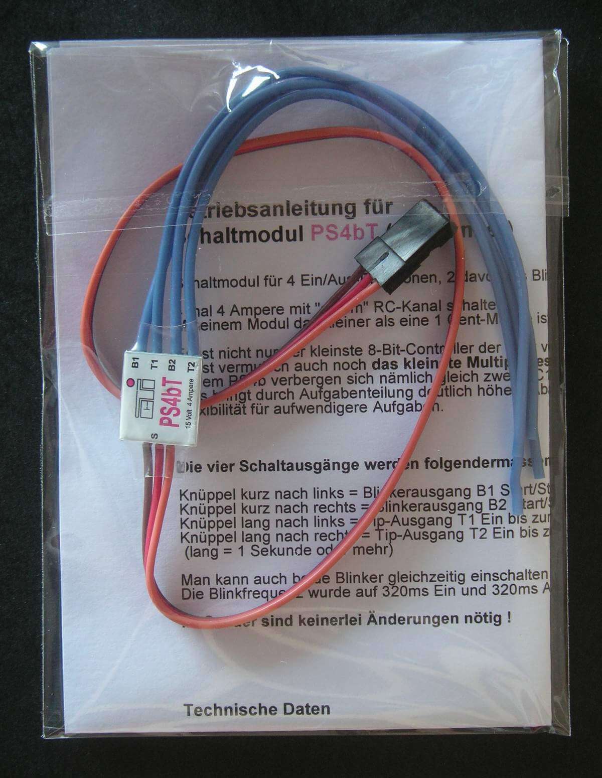 Memoryschalter PS4bT mit 4x 4A-Ausgang   4x