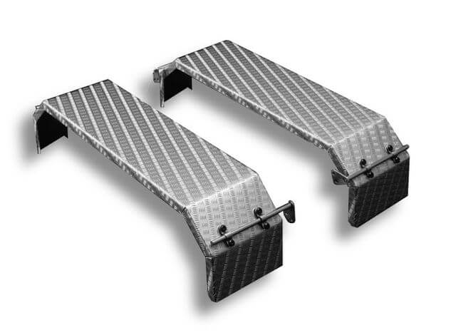 1:14 Çift Fender Geniş Paslanmaz Çelik Damalı Plaka Çifti