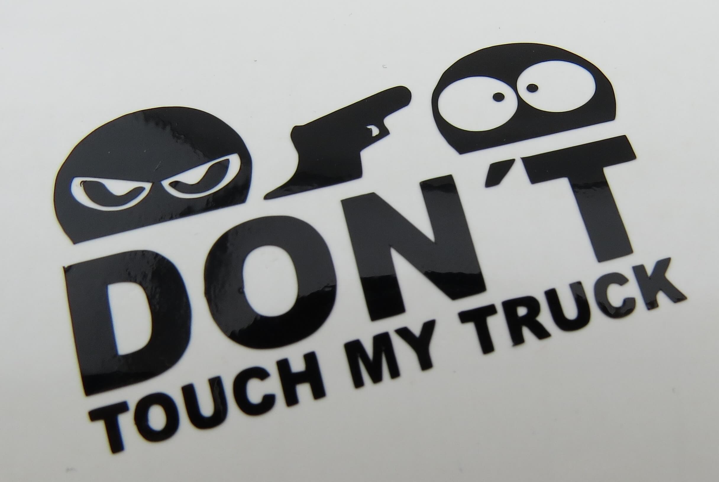 Dekor-Set (aus Folie geschnitten) Motiv DONT TOUCH MY T