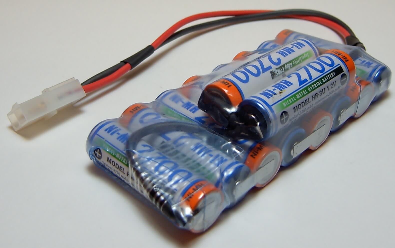 Akku-Pack mit 10x SANYO-Zellen, 12V, 10 Zellen, 2700mAh     