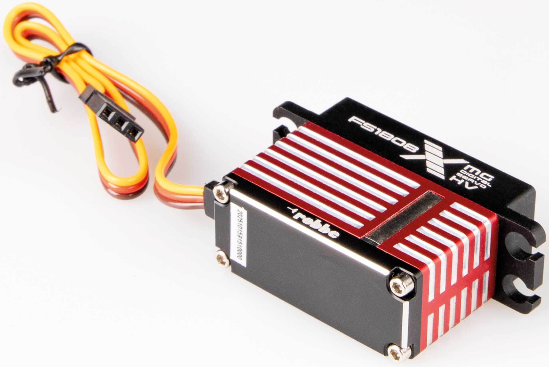 Servo FS-1808X HV MG. Digitales Mini-Servo. Maße: 35,5x15