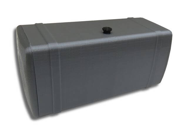 1:14 Tank 120mm silber mit Tankhalter