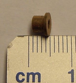 Sinterlager 2mm mit Bund für Wellen mit  2mm Durchmesser,