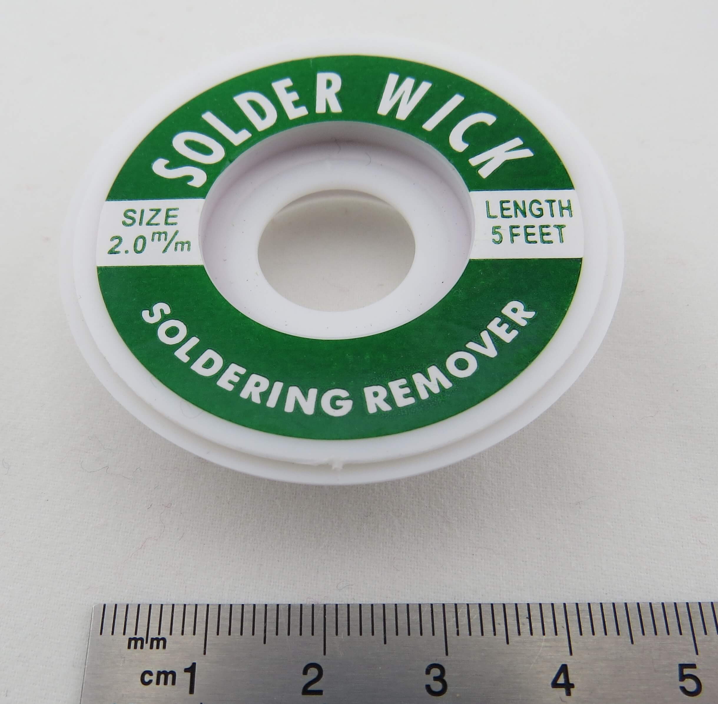 Rolle Entlötlitze ca. 2mm breit. Ca. 1,5mm lang. Aus Kupf