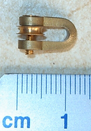 Schäkel ca. 12x7x5mm mit Rolle, mit Schraube, Messing, 1    