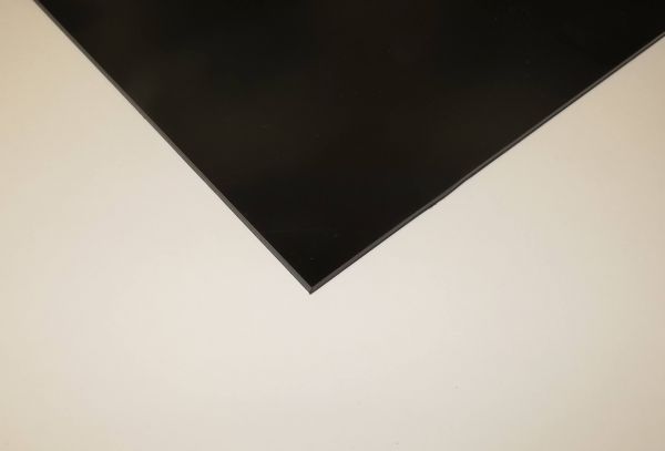 1x Polystyrol-Platte 1,0mm, SCHWARZ ca. 400 x 1000 mm