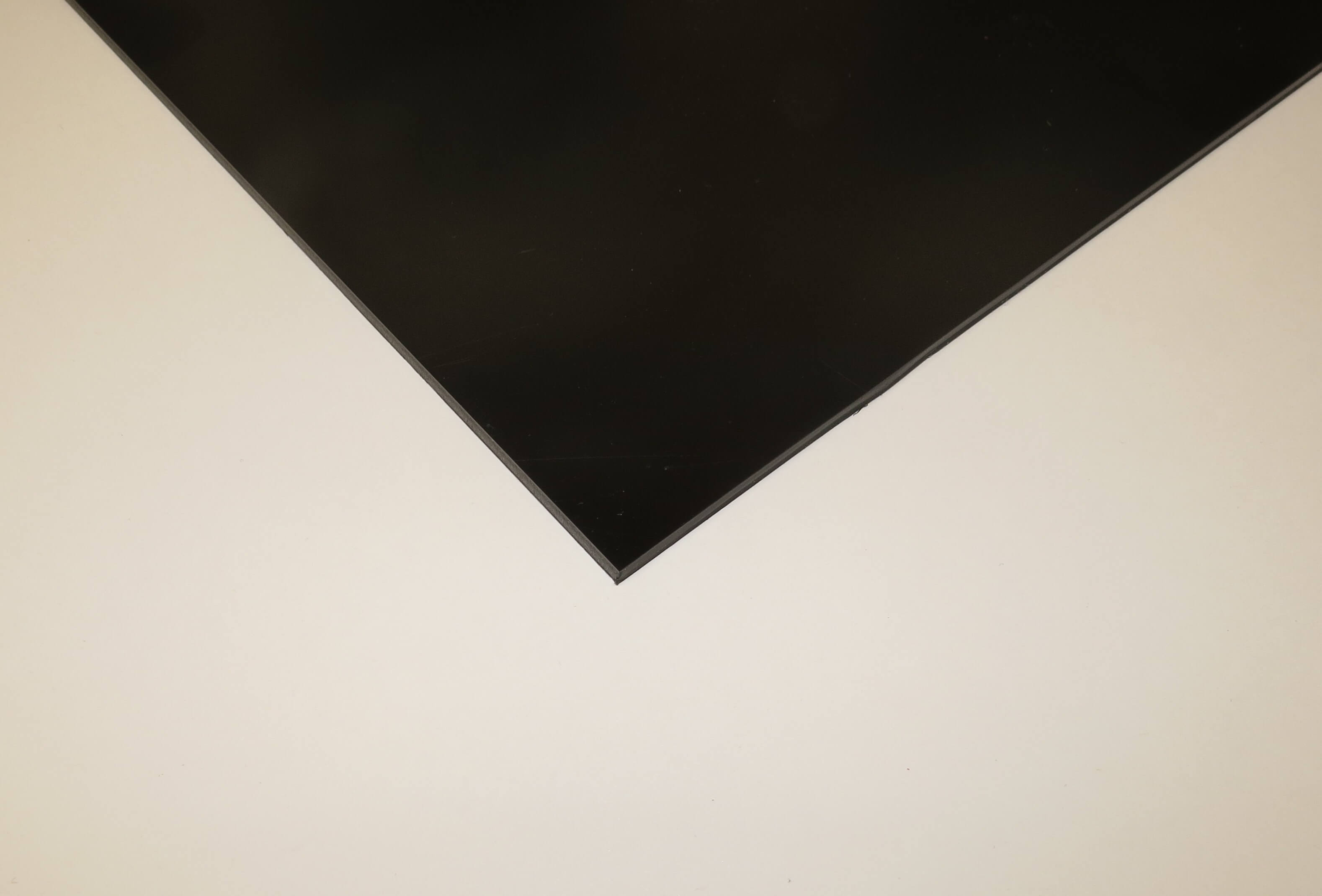 1x Polystyrol-Platte 0,5mm, SCHWARZ ca. 400 x 1000 mm, 1000x400mm, PS, Kunststoff-Platten, Material
