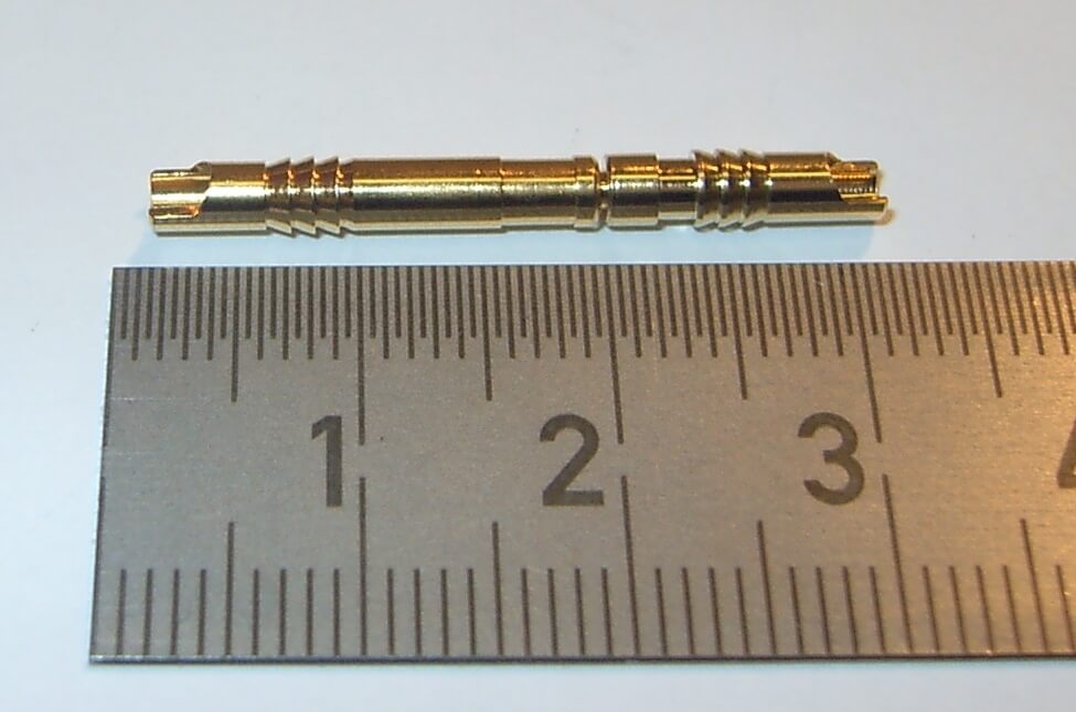 Goldverbinder 2,0mm Stecker und Buchse 1 Paar. (1 Stecker, 1-polig, Stecker/Buchsen, Elektro, Material