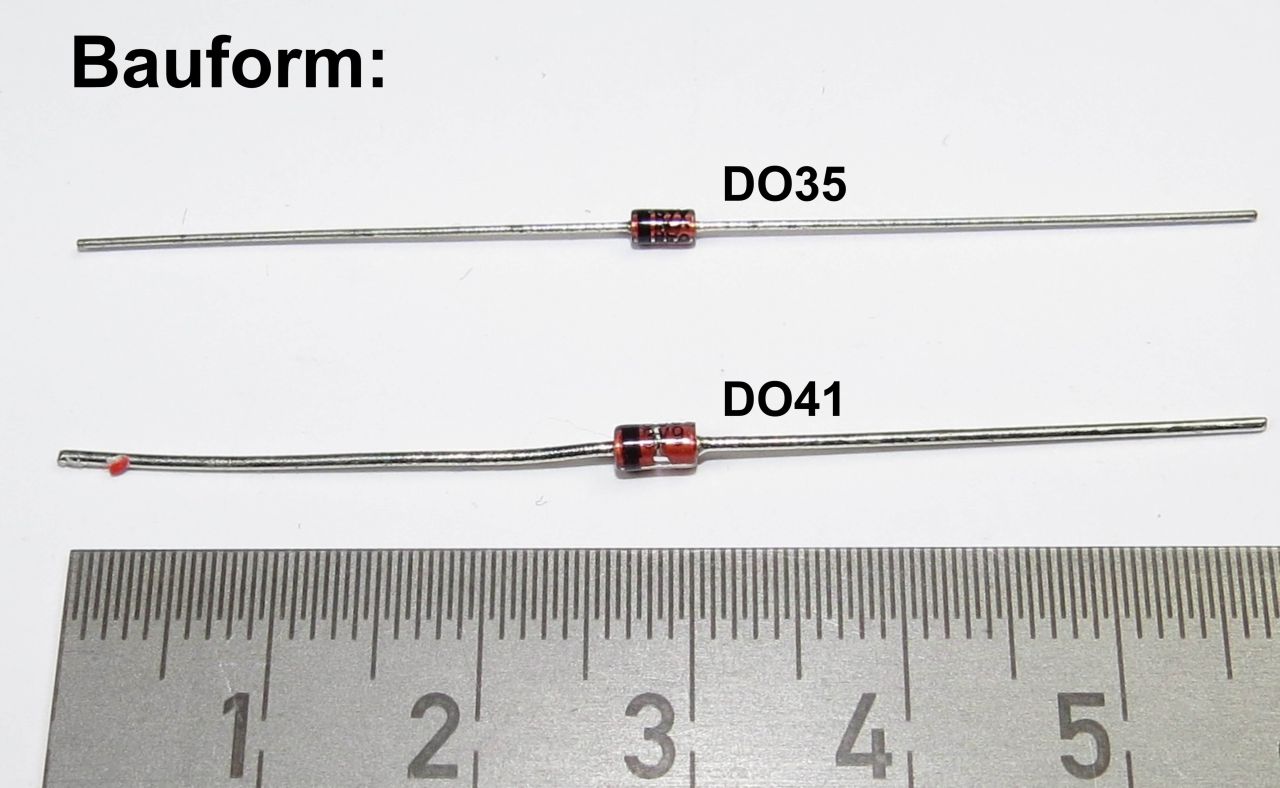 1x Z-diode, axially wired, 7,5V 1,3W Zener diode. Type | 8795