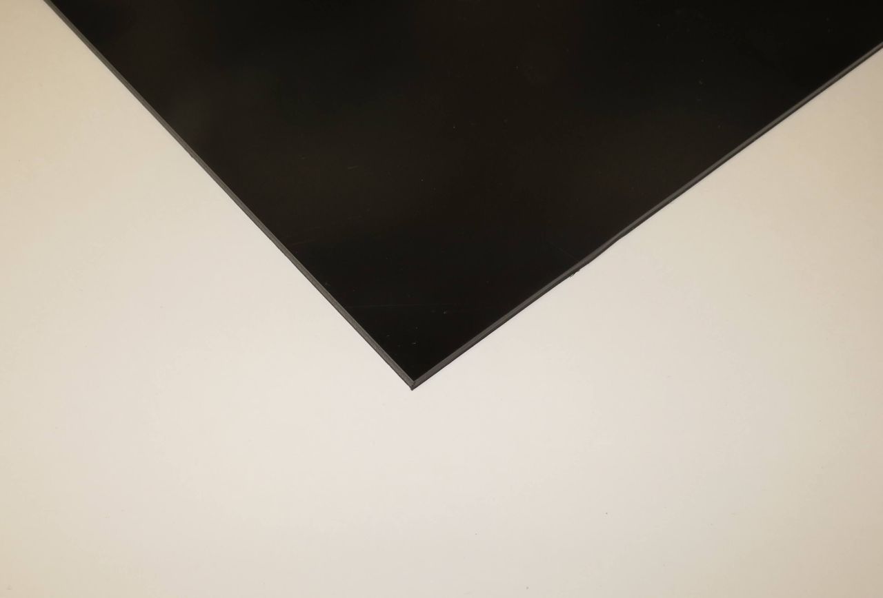 Placa de poliestireno 5,0 mm, negra, aprox. 250 x 400 mm | 12323