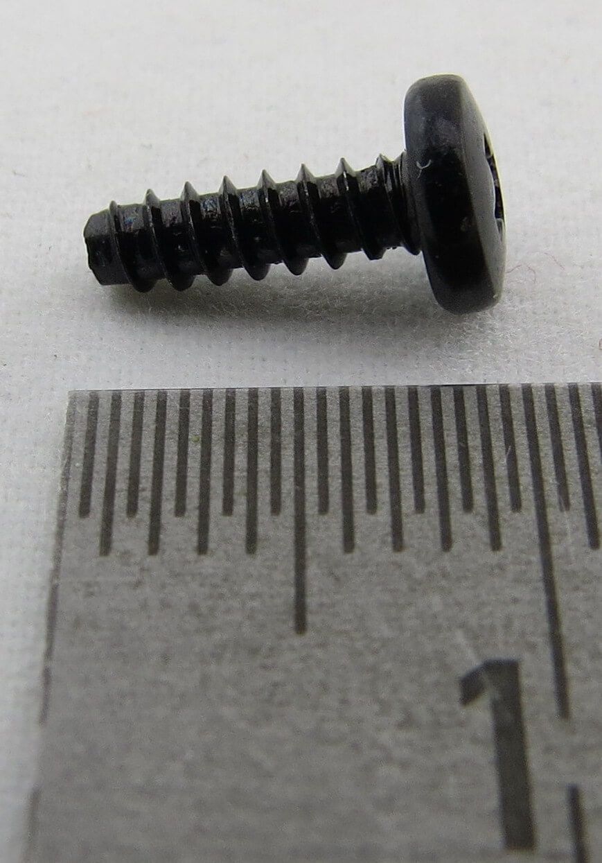 Servo horn screws (10 pieces). Black. For Futaba servos | 11719